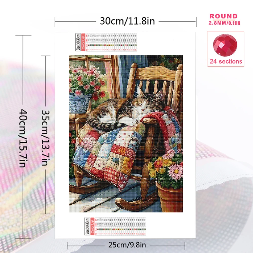 Cat Diamond Mosaic Animal Acry - Painting Supplies ulasan dan harga