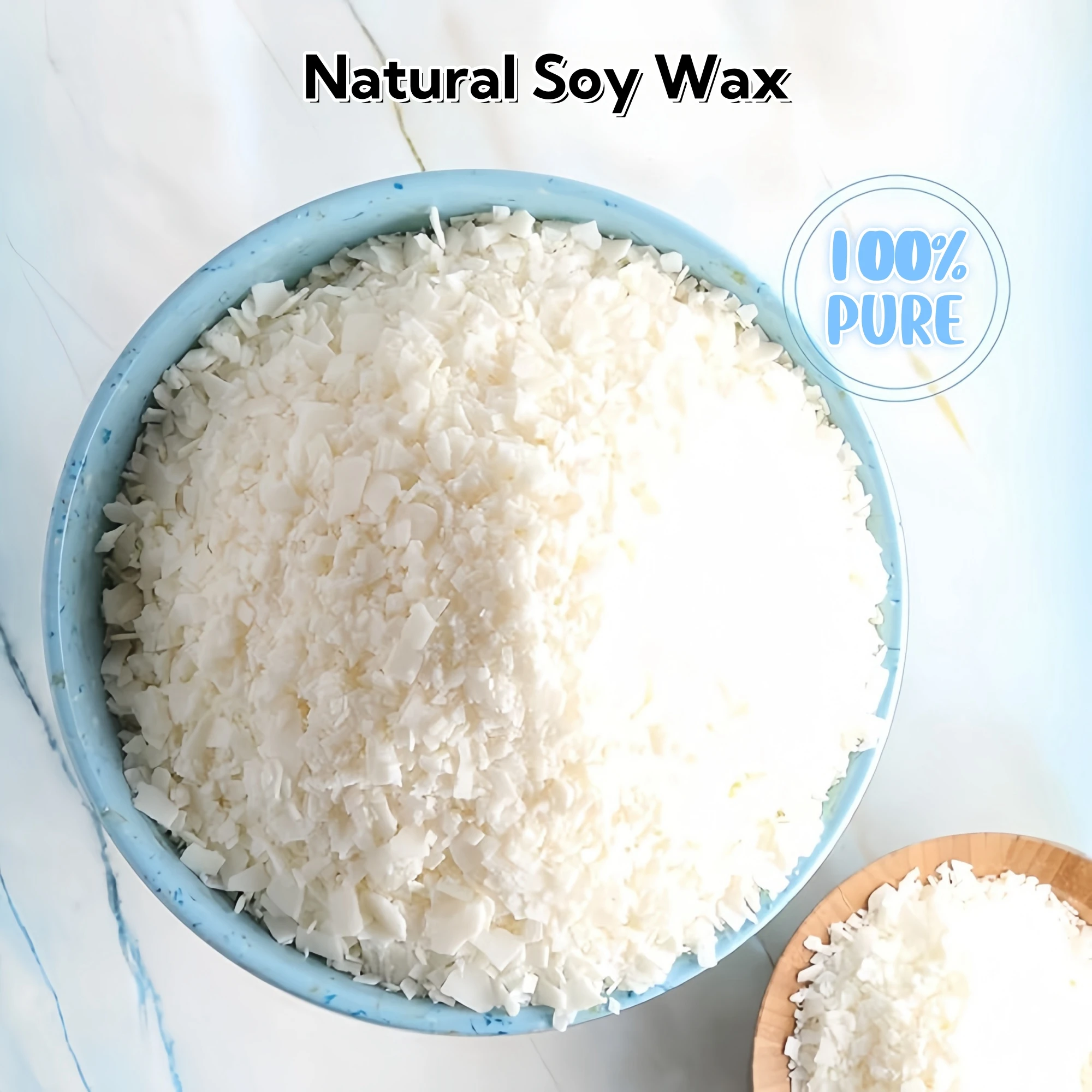 1LB/2LB/5LB 100% Soy Wax, Yellow Beeswax, White Beeswax, Soft Chunks and Pellets, Perfect for Sccented Candle and Wax Products