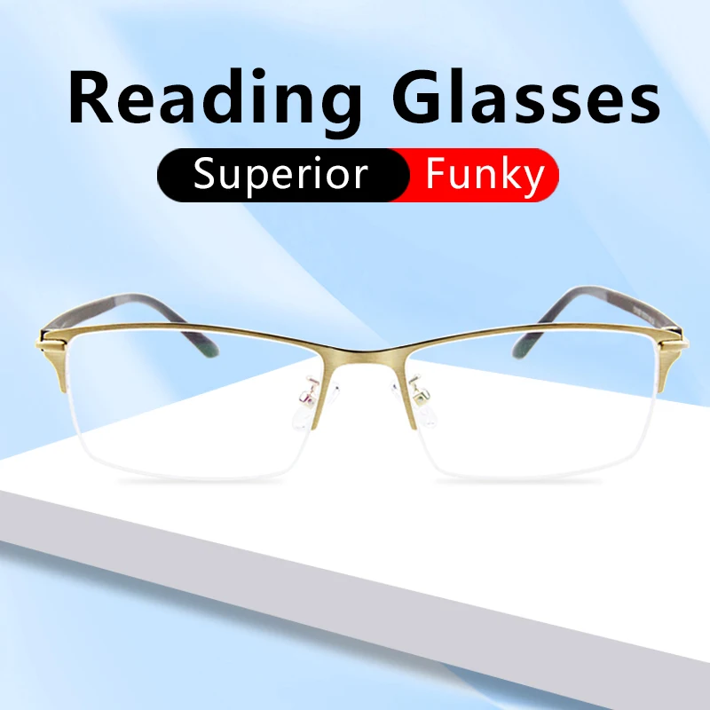 

Blue Light Blocking reading glasses for men business office luxury anti blue ray anti-fatigue presbyopic High Quality