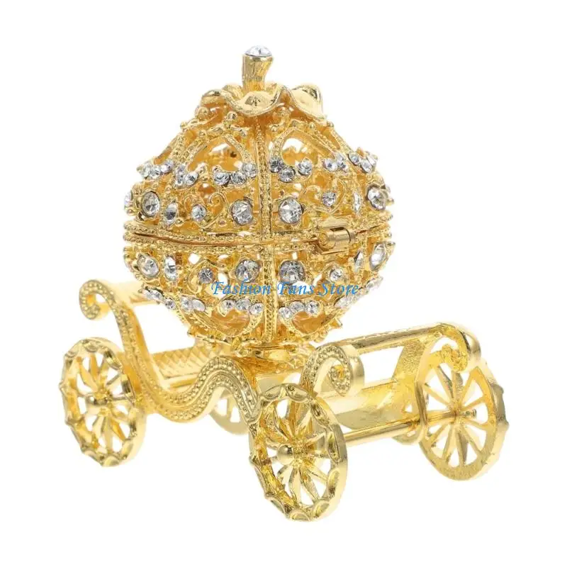 مربع المجوهرات على الطراز الأوروبي مربع هالوين عربات اليقطين ديكورز متين