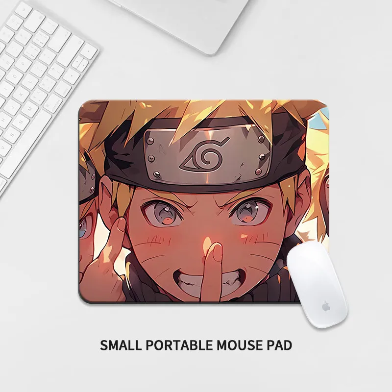 High Definition Anime Naruto Boys Office Small Convenient Leather Mouse Pad Anime Japanese Keyboard Pad Boys Computer Desk Pad