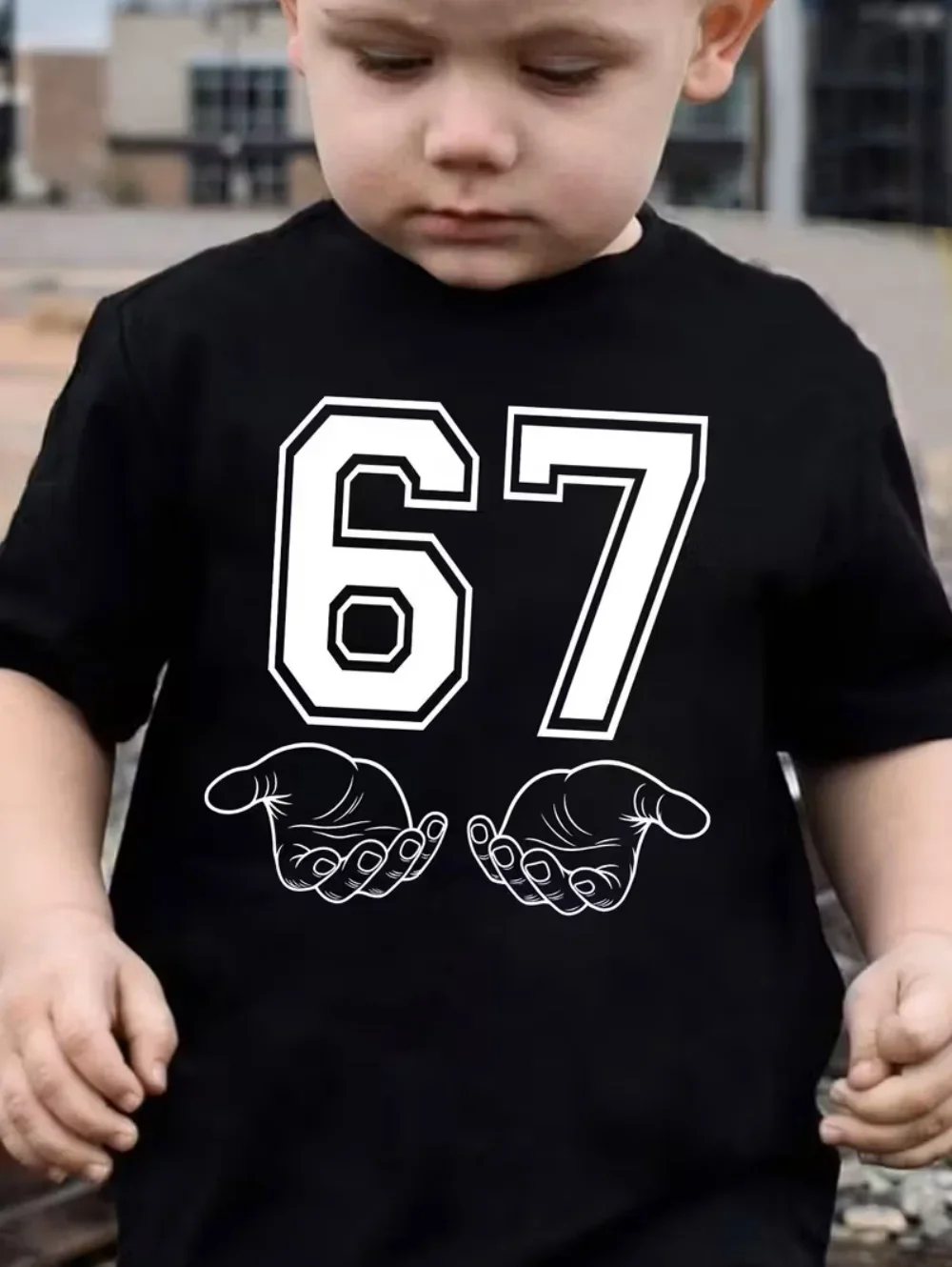 Kids Gamer Meme T-Shirt 6-7 Six Seven Italian Brainrot Short Sleeve Fashion Y2k Children's Clothing Funny Top for Boys