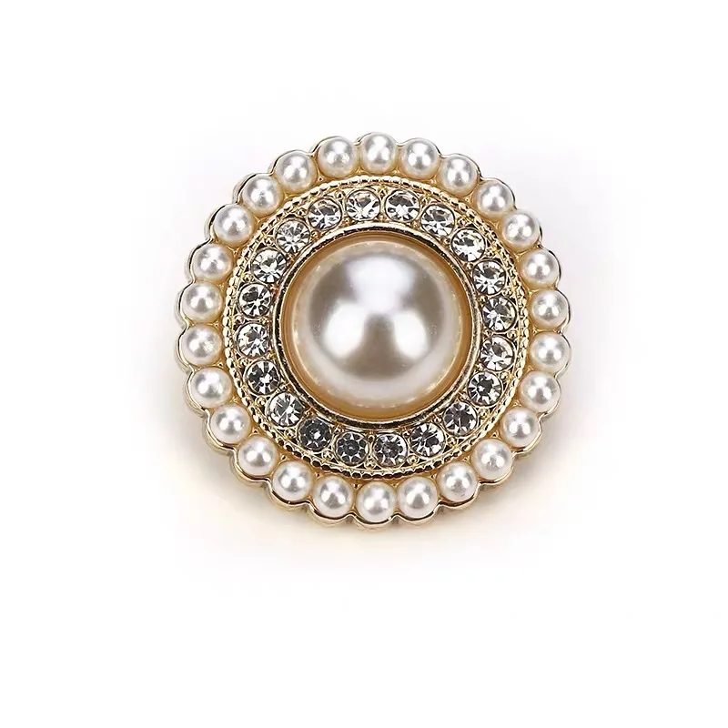 10PCS Luxury Metal Diamond Sewing Button for Clothing Coat Skirt Clothing Accessory High Quality Golden