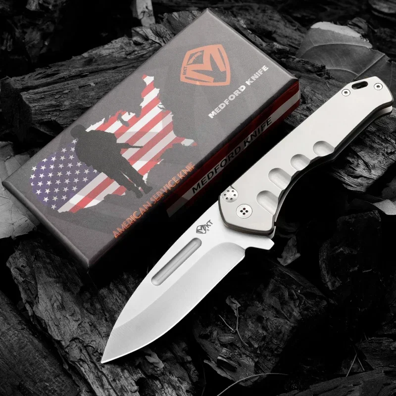 Self-Defense and Survival Knife, Foldable with D2 Steel Blade for Outdoor Activities