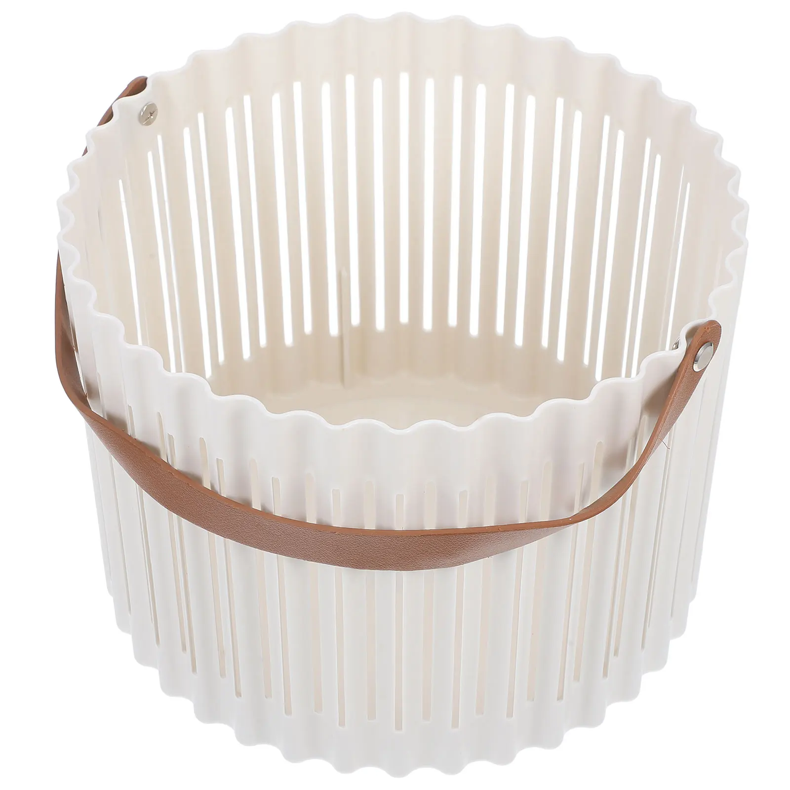 

Portable White 1045 Small Round PP Material Laundry Hamper Foldable Baskets H led Bathrooms Bedrooms Storage Clothes