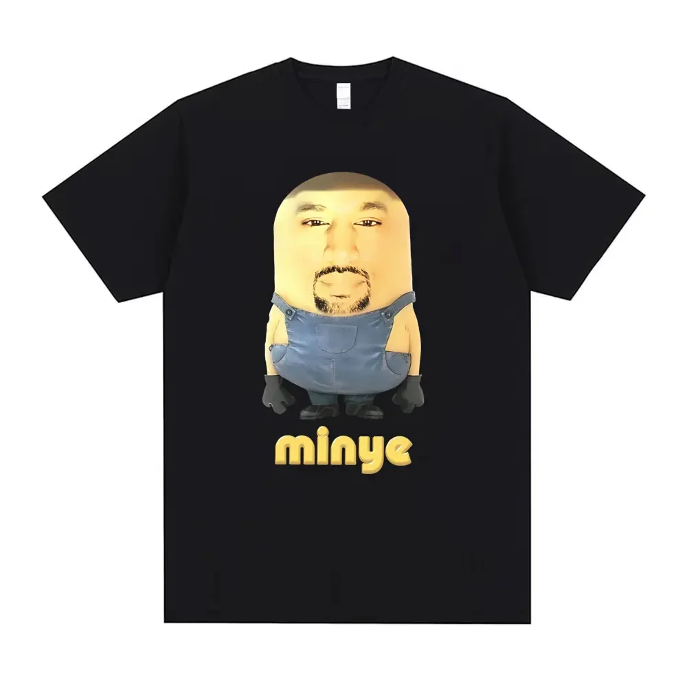 Rapper Kanye West Minye Funny Meme T Shirt Men Women Hip Hop Vintage Oversized Tshirt Men's Casual Short Sleeve T-shirts