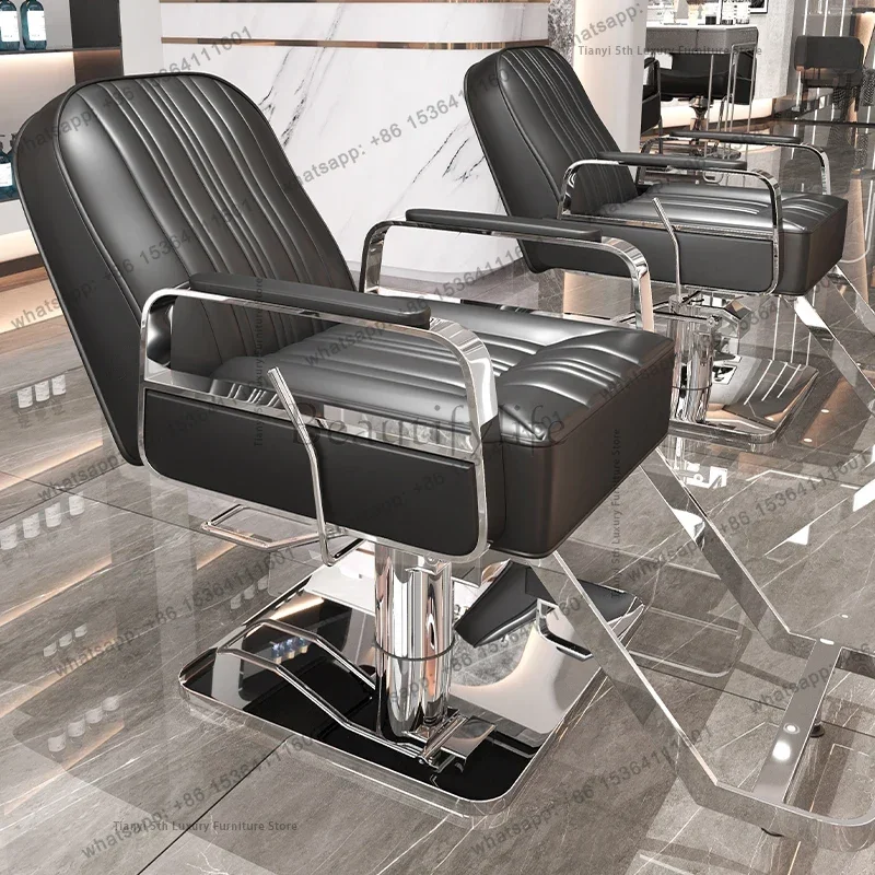 LSAdvanced Barbershop Barber Chairs Nordic Perm Shave Lift Barber Chairs Nordic Simple Speciality Salon Furniture Sandalye FYBC