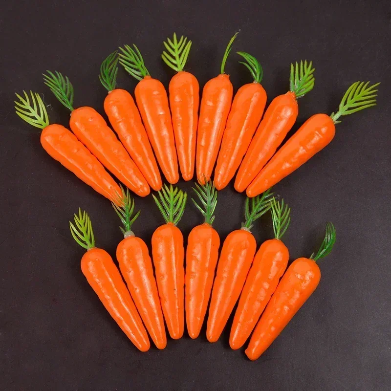 10/20/50Pcs Easter Decoration Simulation Carrot Artificial Mini Foam Vegetable Carrots Easter Ornament Home Decoration Kids Gift