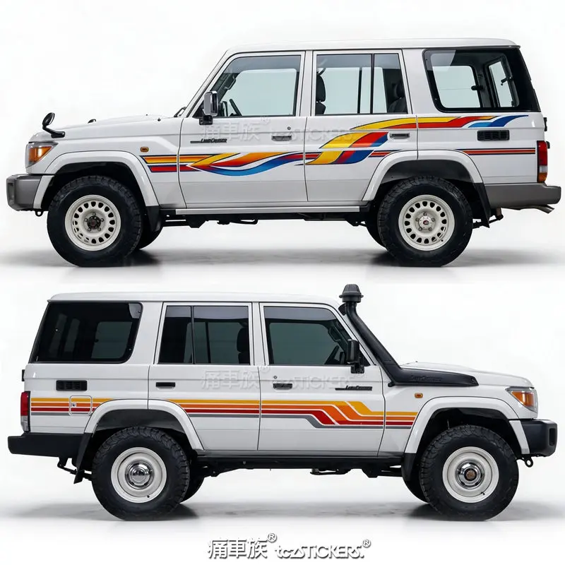 Car Vinyl Sticker FOR Toyota Land Cruiser 76 LC76 body Personalized Customization fashion sports decoration Decal