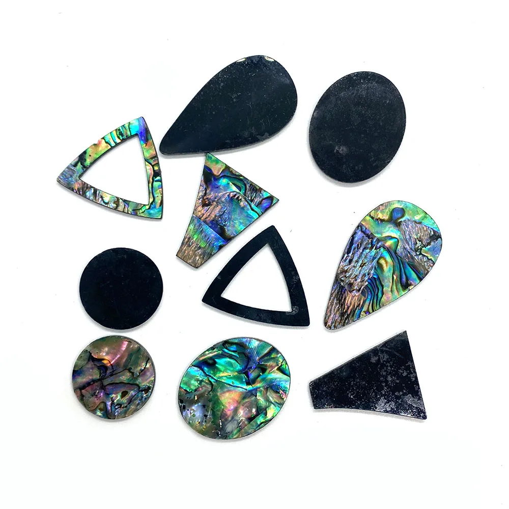 Abalone Shell Beads Natural Shell Single-sided Round Triangle Drop-shaped Jewelry Making Fashion Necklace Earrings Accessories