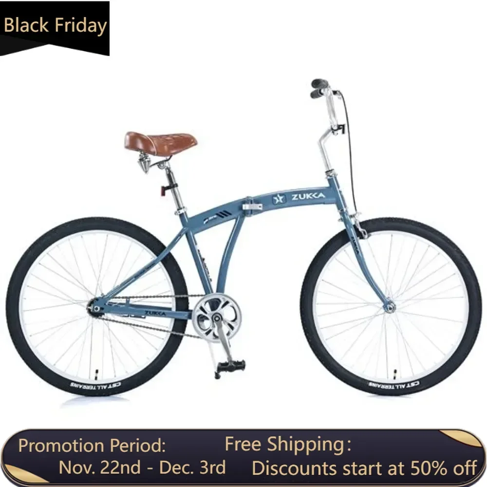 Single Speed Folding Bicycles, Multiple Colors 26