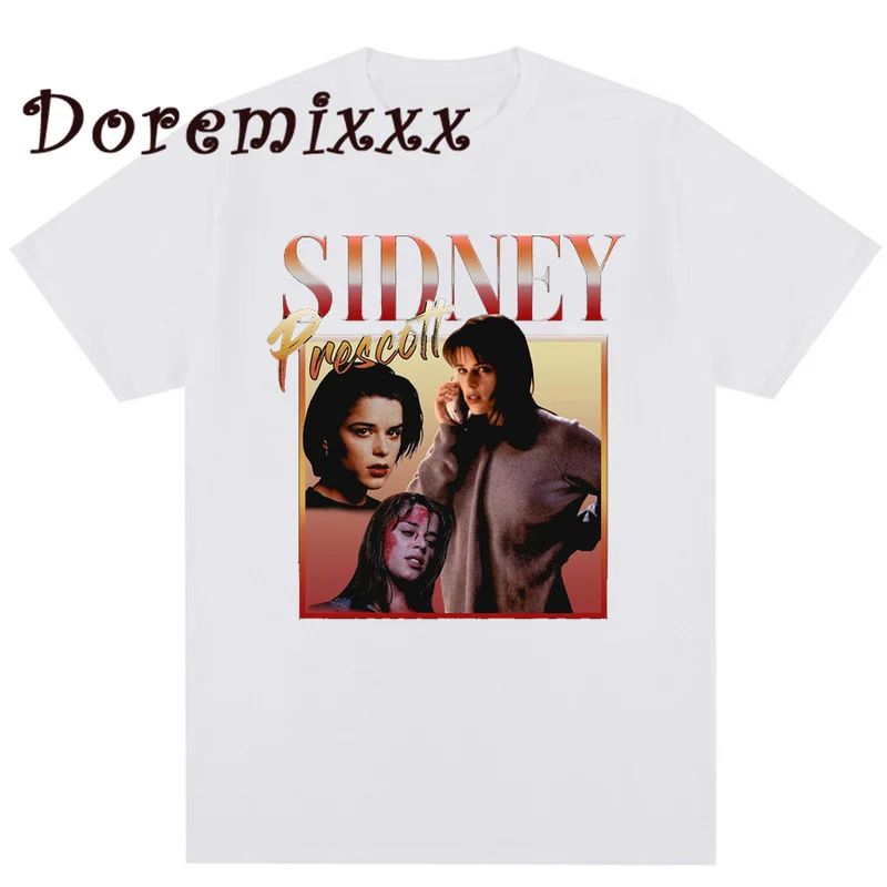 90s SIDNEY PRESCOTT T-Shirt Unisex 90s Vintage Tshirt Mens Womens Cotton T-Shirts Scream Horror Funny Hip Hop Streetwear