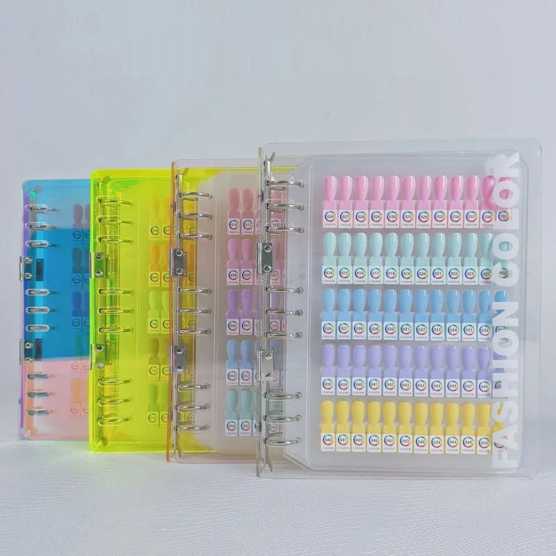 High Quality 240 Magnetic Tip Nail Art Swatch Book Nail Gel Polish Storage Dust‑proof Acrylic Work Display Card Manicure Tools