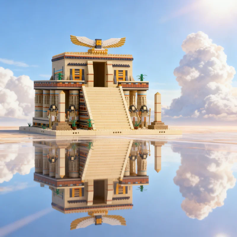 

3841pcs MOC Ancient Egypt Temple Modular Streetscape Model Building Blocks Architecture Christmas Gifts Toy Idea Education DIY