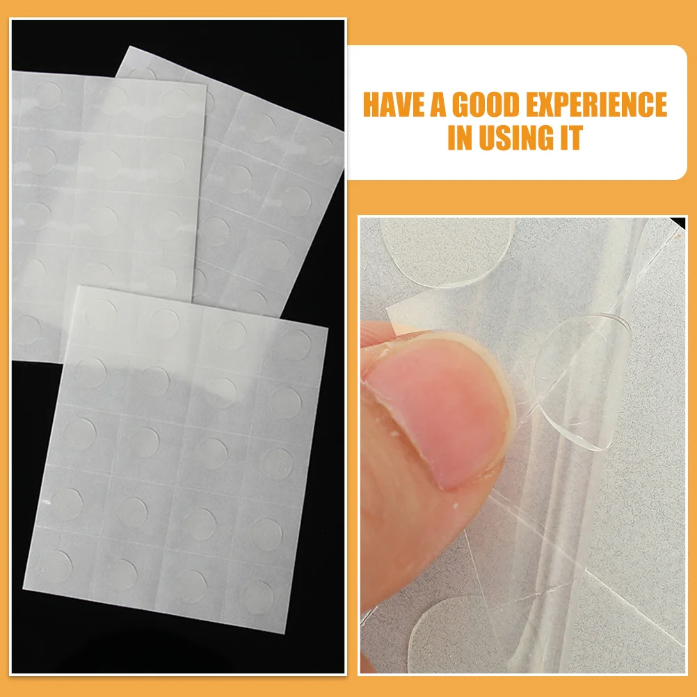 25 ورقة من نقاط لاصقة مزدوجة الجوانب قابلة للإزالة ولا أثر ملصقات مستديرة شفافة للصور بالونات ملصقات فنون تزيين الزفاف