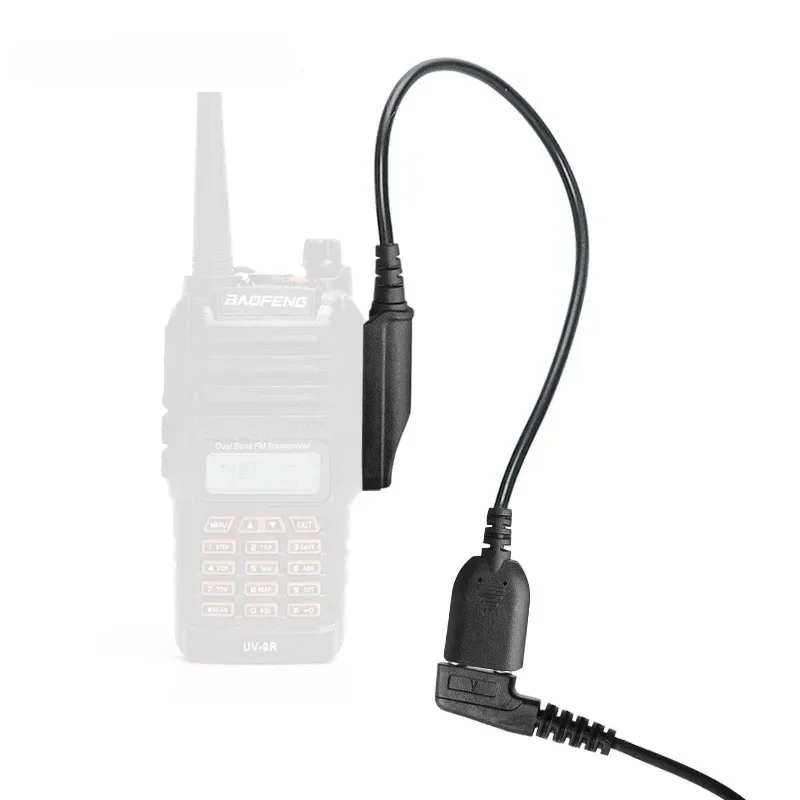 Baofeng UV-9R Pro Cable adaptador de Audio 2 pines K enchufe auricular altavoz micrófono para UV-68 Pro Max BF-9700 UV-S22 UV-98 Radios impermeables