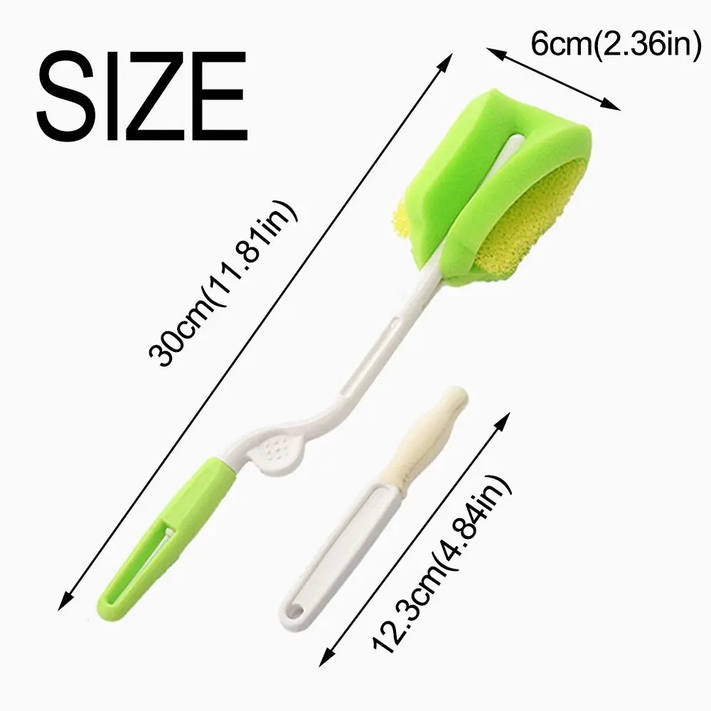 مجموعة فرش تنظيف زجاجات الأطفال ذات الرأس الناعم 360 درجة °   تنظيف فرشاة زجاجات المياه خالية من مادة BPA، فرشاة حلمة الرضع، فرشاة كأس صنبور