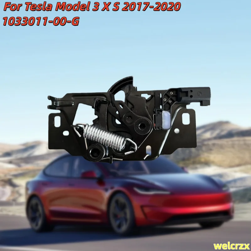 For Tesla Model 3 X S 2017 2018 2019 2020 1033011-00-G Bonnet Hood Lock Latch Car Metal Closing The Hood Car Block Catch