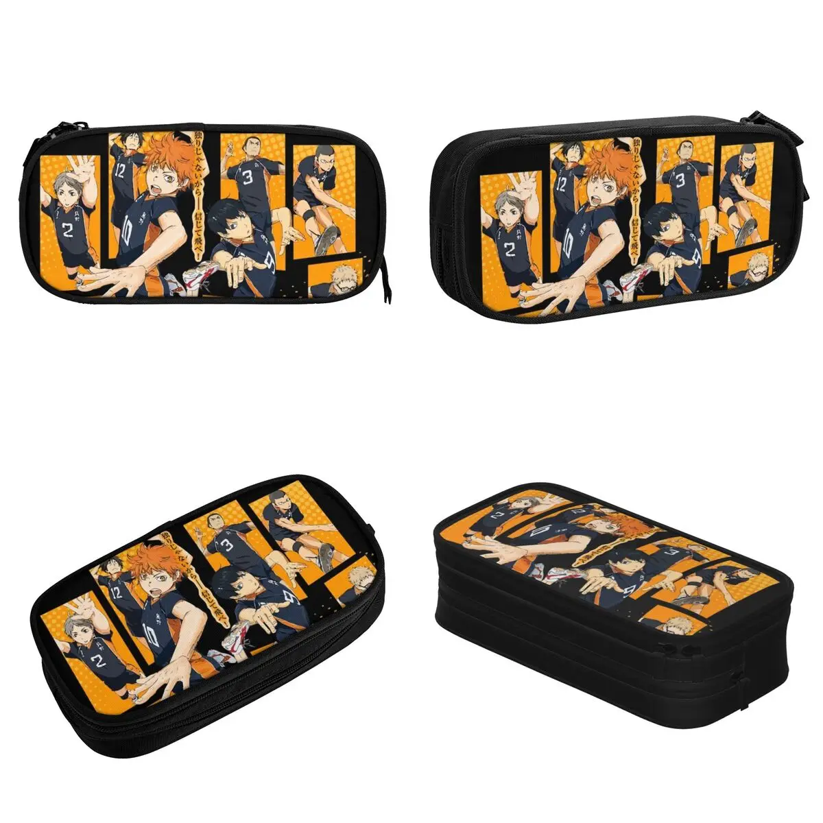 Classic Haikyuu Pencil Case Volleyball Pencil Pouch Pen for Girls Boys Big Capacity Bag Office Gift Stationery