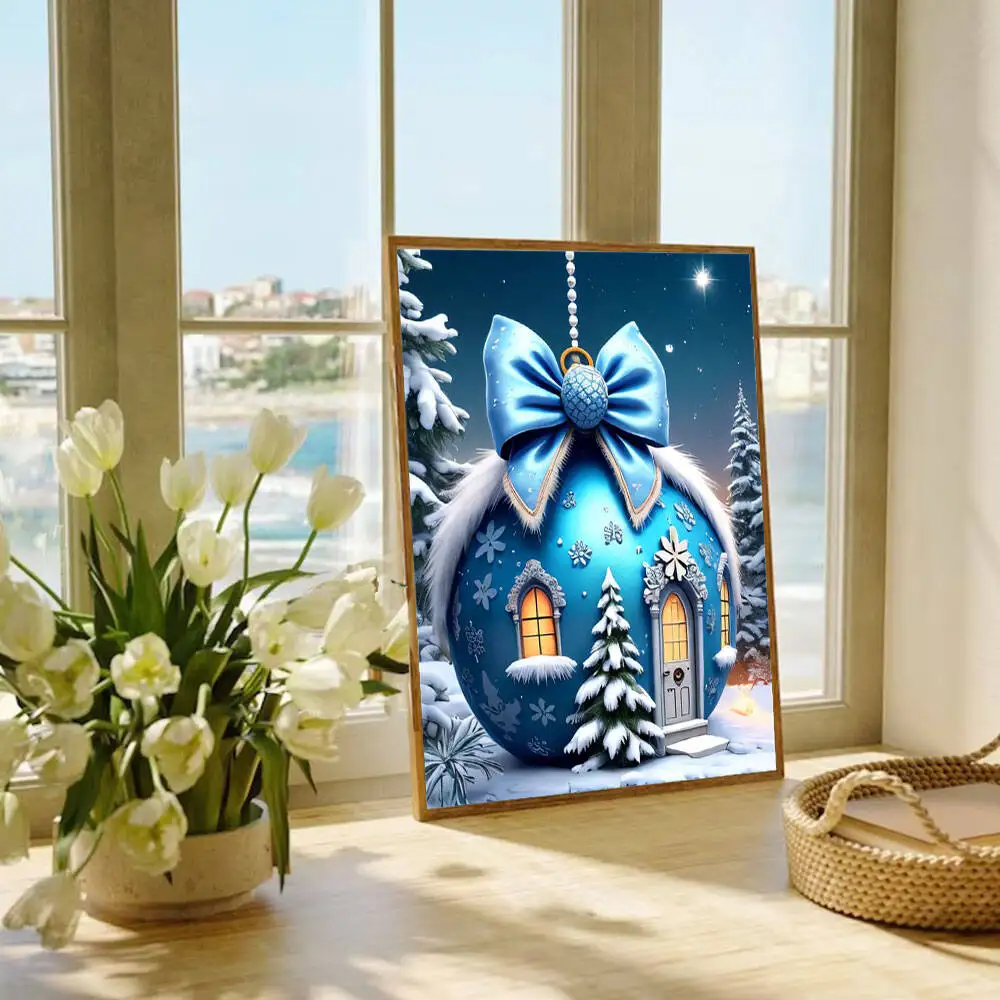 New Arrivals 2026 Diamond Painting Landscape House Rhinestone Pictures Diy Mosaic Scenery Winter Handmade Gift Kit,frameless