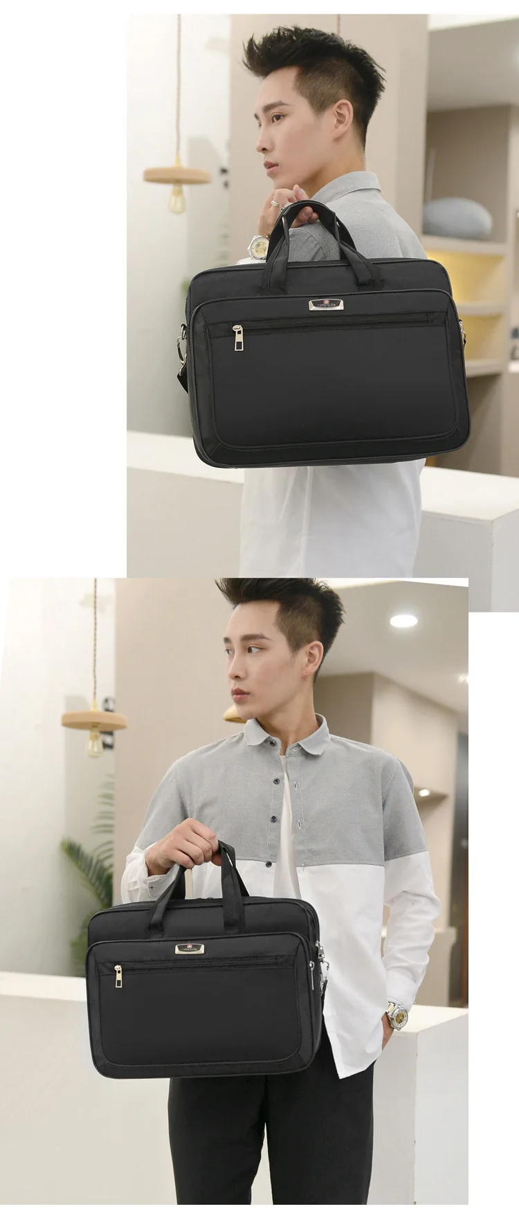 High-capacity Briefcase Business Document Information Storage Bags Weekend Travel Laptop Protection Organize Handbag Accessories