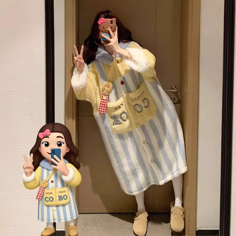 Anime Peripheriegeräte Ratatouille Remy Herbst Winter Plüsch Pyjamas Cartoon Merchandise Hause Nachtwäsche Set Paar Mädchen Nachtwäsche Geschenk