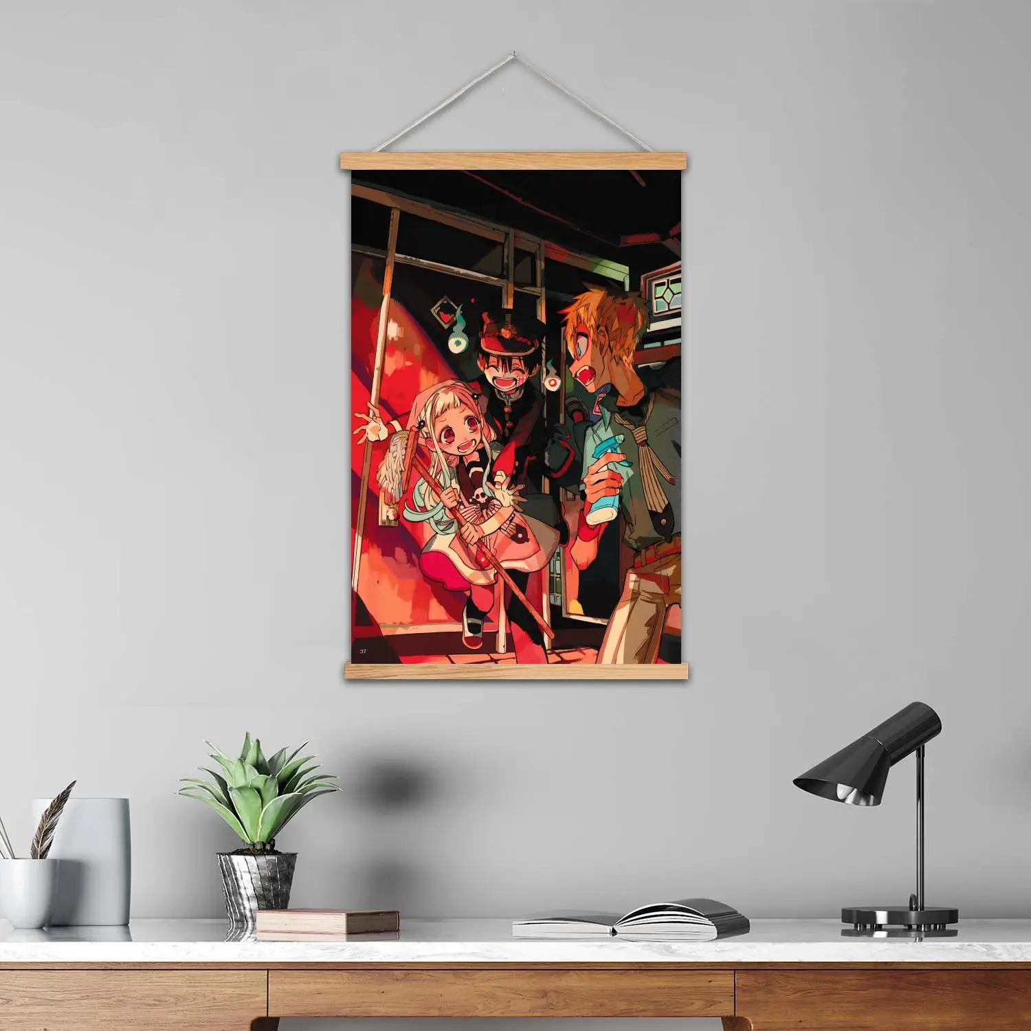 toilet bound hanako kun book Framed Wall Painting Canvas Art Poster, Wall Art,  Modern Family, Bedroom Decor,Decorative painting