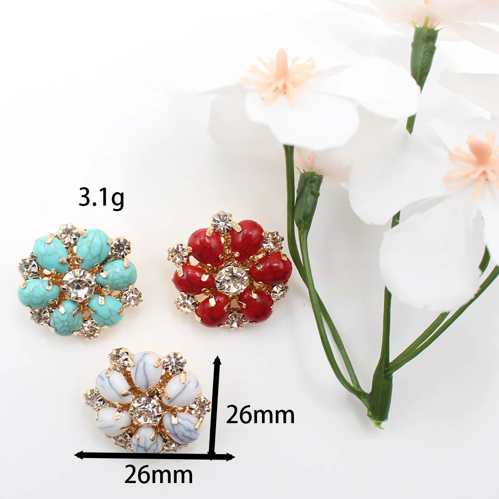 Retro fashion elegant style personalized design, brass crack stone double buckle DIY clothing shoe accessory, versatile matching