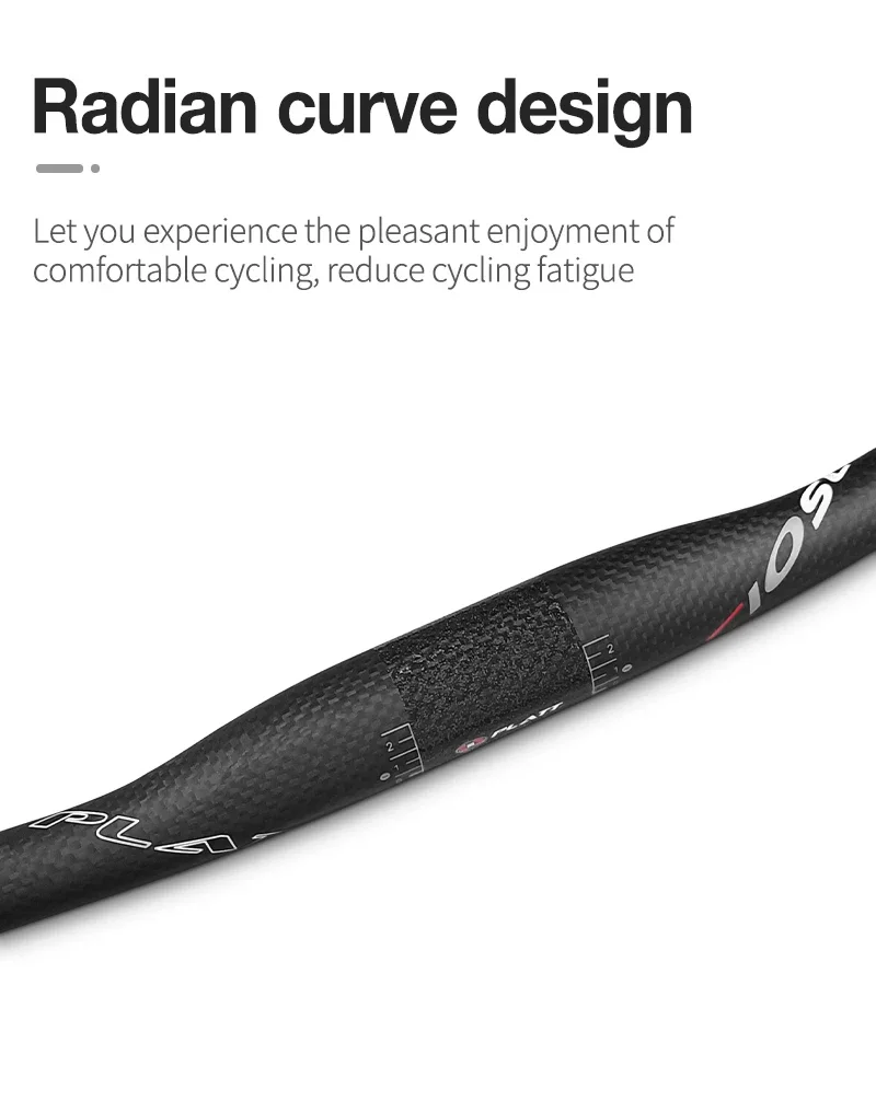 3K Matte Frosted Carbon Fiber Mountainbike MTB Lenker 31,8 mm Durchmesser Benutzerdefinierte Länge Optionen 600 mm bis 740 mm – Detail 5