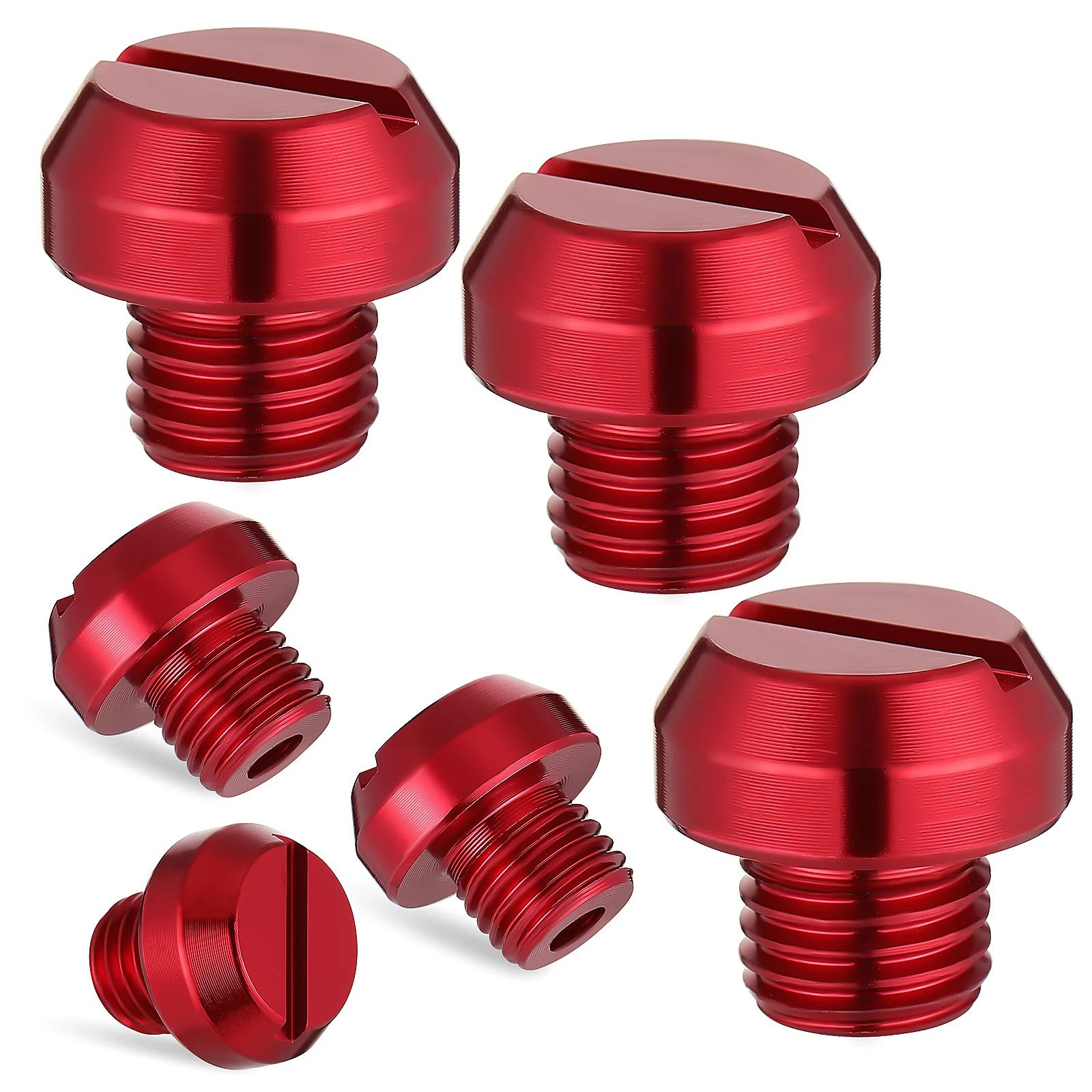 

6 pcs Hole Plugs Rear View Mirror Screws Aluminum Alloy Motorcycle Mirror Parts Easy Installation Vibrant Color Compatible