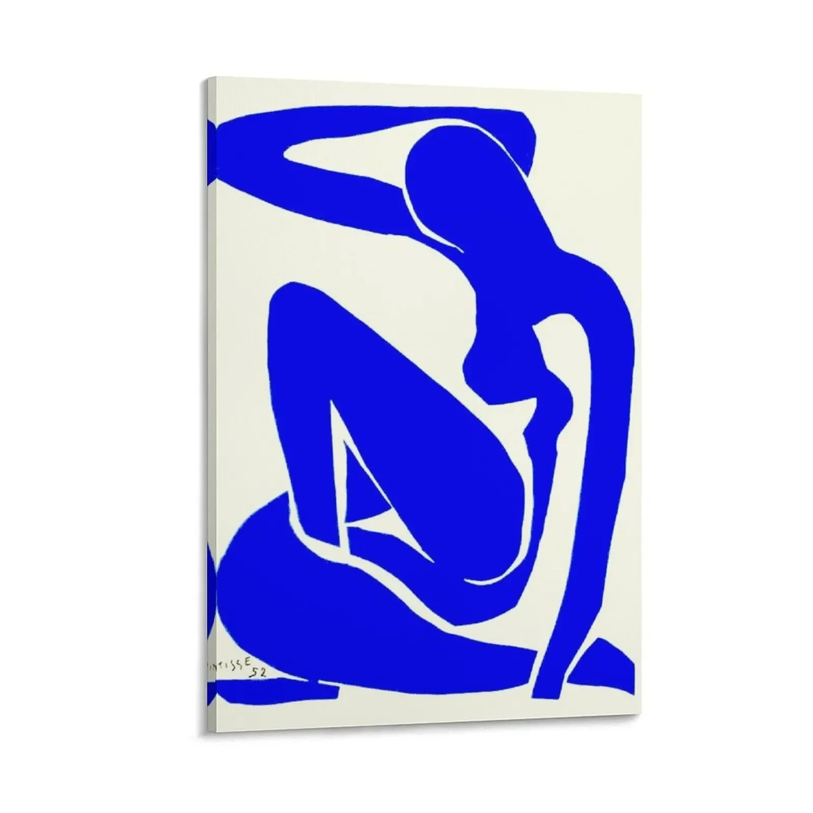 

NU BEU : Vintage Mattise Blue Nude Print Canvas Painting home decorations and organization Home decoration