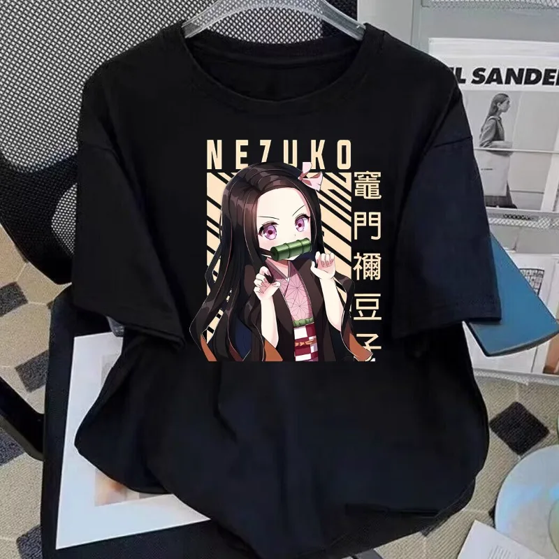 Demon Kamado Nezuko Slayer Jujutsu Anime Satoru Gojo Tops Tshirt Unisex Trend Shirt Short-sleev Tee Women Men Tops T-shirt 2024