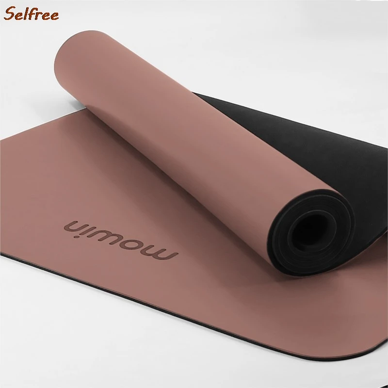 Yoga Mat Widened PU Rubber Anti Slip Luxury Fitness Yoga Mat Engraved With Words European Standard Import  Fitness Dropshipping