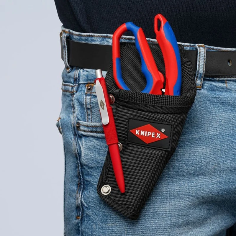 KNIPEX 00 19 75 LE Multi-purpose Belt Pouch Black Lightweight Polyester Belt Pouch Tool with Pen Compartment