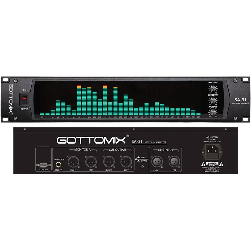 Gottomix SA-31 Standard Version 31-Band Music Spectrum Analyzer Display for Recording Studio