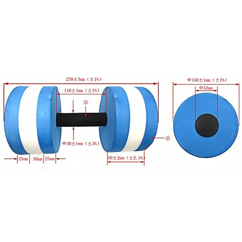 Mancuernas de agua Multicolor EVA para ejercicio en piscina, flotantes para Mancuernas ejercicio acuático, equipo de Fitness aeróbico para deportes