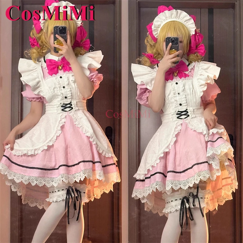 CosMiMi 애니메이션 인어 멜로디 Pichi Pichi Pitch 나나미 루시아 코스프레 의상 달콤한 메이드 복장 카니발 역할 놀이 의류 S-XL
