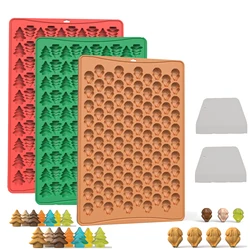 Kerstboom Koekjesvorm 100 Gaten Siliconen Bakvorm Mini Puppy Snacks Koekjesmolen Diy Chocoladevormen