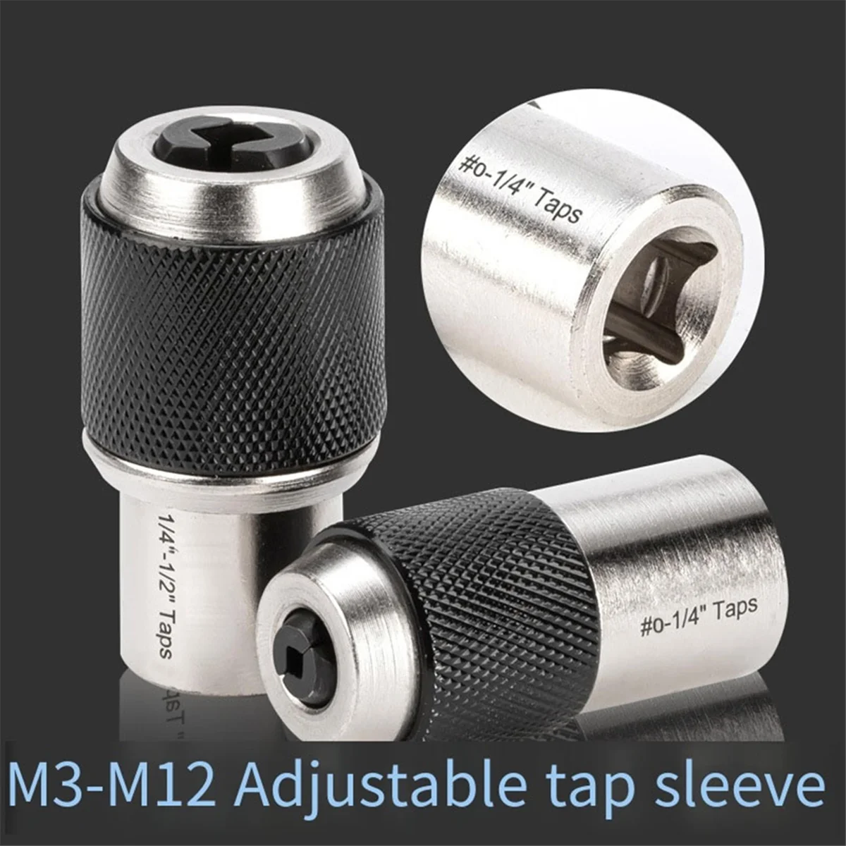 2pcs Tap Socket Set,Extraction Tool with Adjustable Jaws,Suitable for Taps,Reamers,Screw