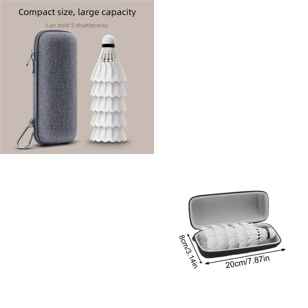 

652F Portables Badminton Shuttlecock Container Waterproofed Badminton Equipment Case
