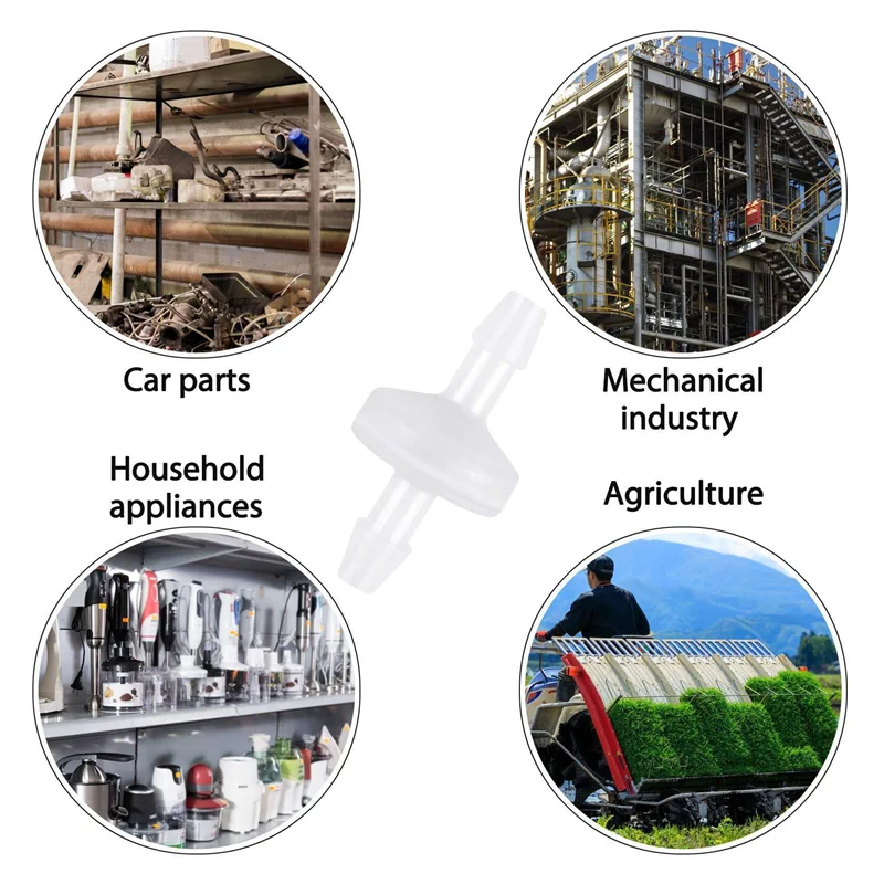 PORK-8 قطعة 1/4 بوصة صمام الاختيار 6 مللي متر PVDF صمام أحادي الاتجاه صمام الاختيار المضمن صمام فحص غير العودة للوقود الغاز السائل الهواء