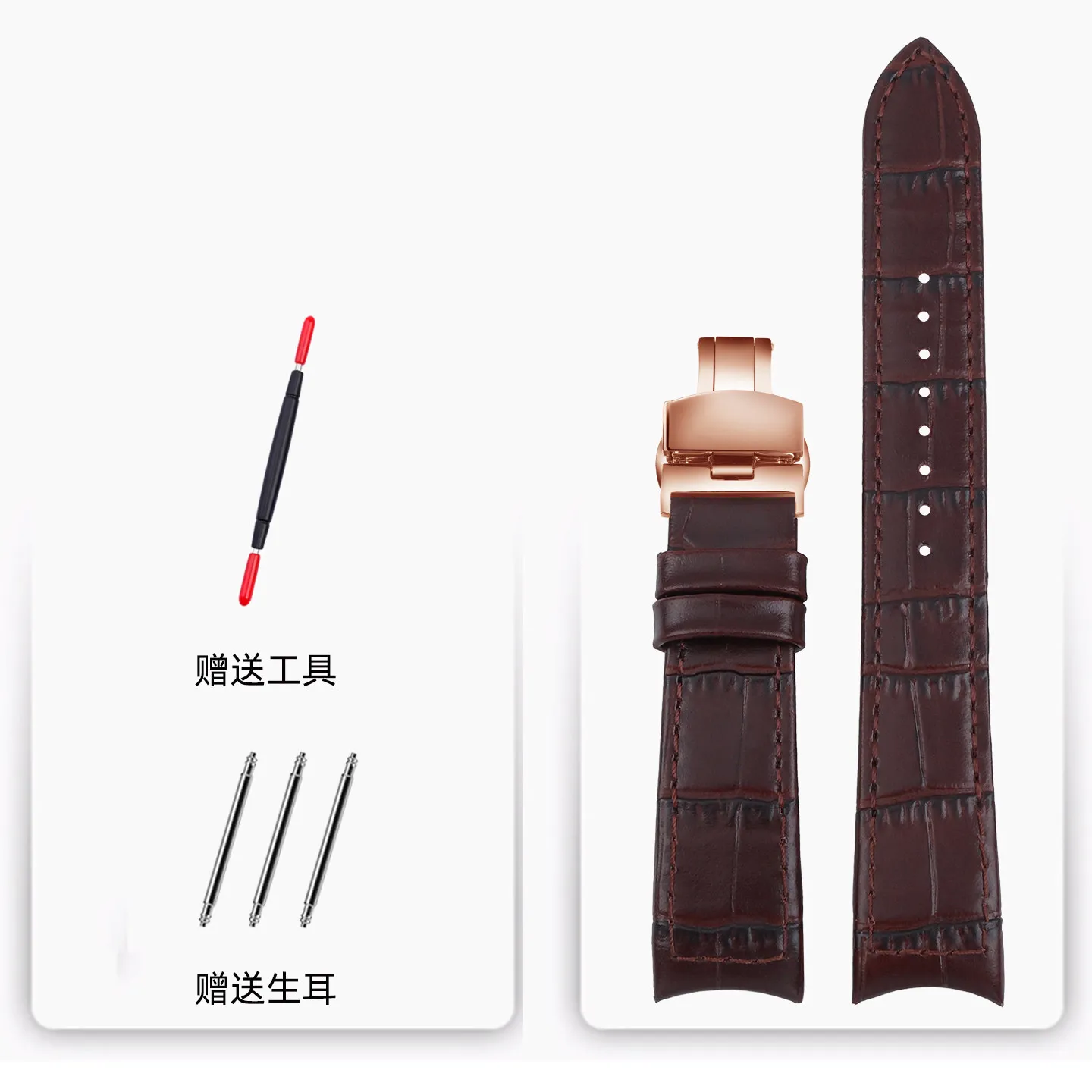 Suitable for Seiko Leather Strap Premier Series SNP041 SNP044 7D48-0AG0 Cowhide Strap 21mm image 3