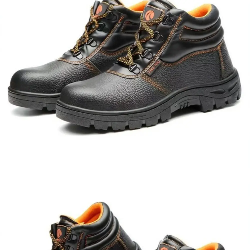 Breathable Work Trainers Steel Toe Safety Boots Anti Puncture Lightweight Industrial Footwear Protective Shoes For Men