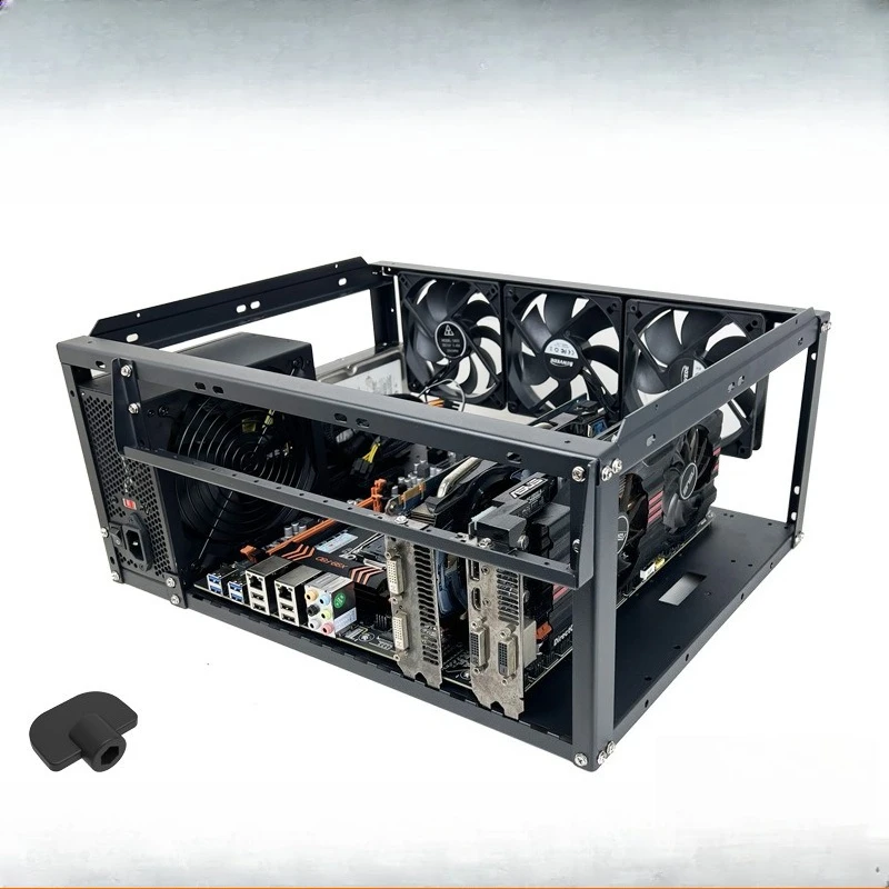 Can be stacked open chassis X79 X99 dual EATX main board 6 card bracket can stand 3090 graphics card rack