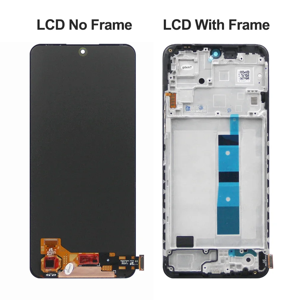 Super AMOLED Screen For Xiaomi Redmi Note 12 4G Lcd Display Touch Screen with Frame Assembly for Redmi Note 12 4G 23021RAAEG LCD