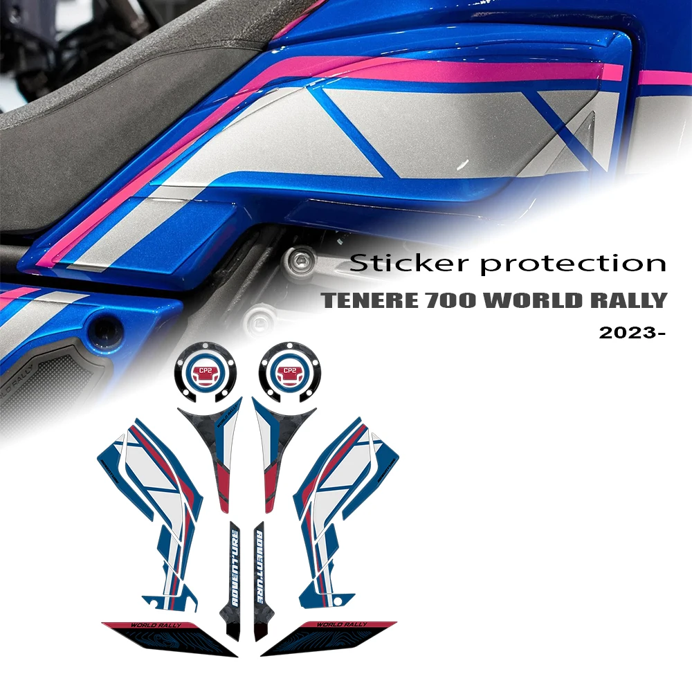 

Аксессуары для мотоциклов Tenere 2024, комплект защиты 3D эпоксидной наклейки для Tenere 700 World Rally 2023, защитная наклейка на бак