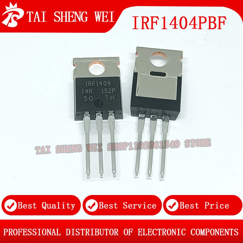 10PCS Brand New Original FHP1404 IRF1404 FTP1404 Commonly Used Inverter Field-Effect MOSFET 180A 40V