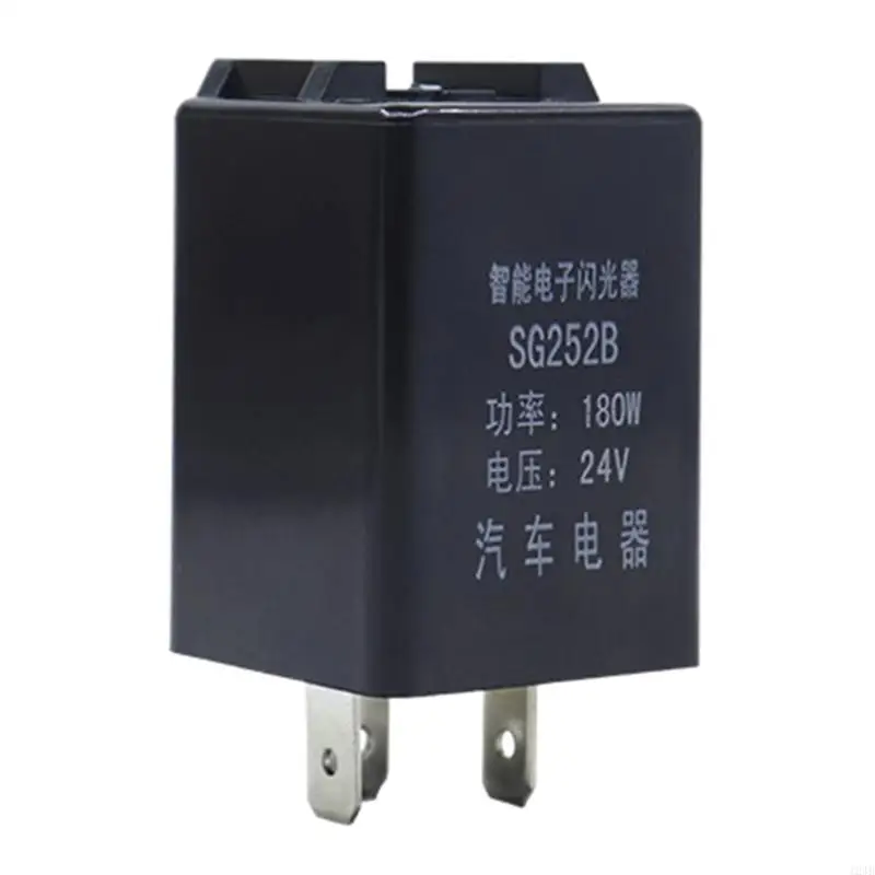 124B Flasher Relay 3 Pin Electronic Turn Signal Flashers Non Polarity 12V 24V Universal Normally Open Flash Relay