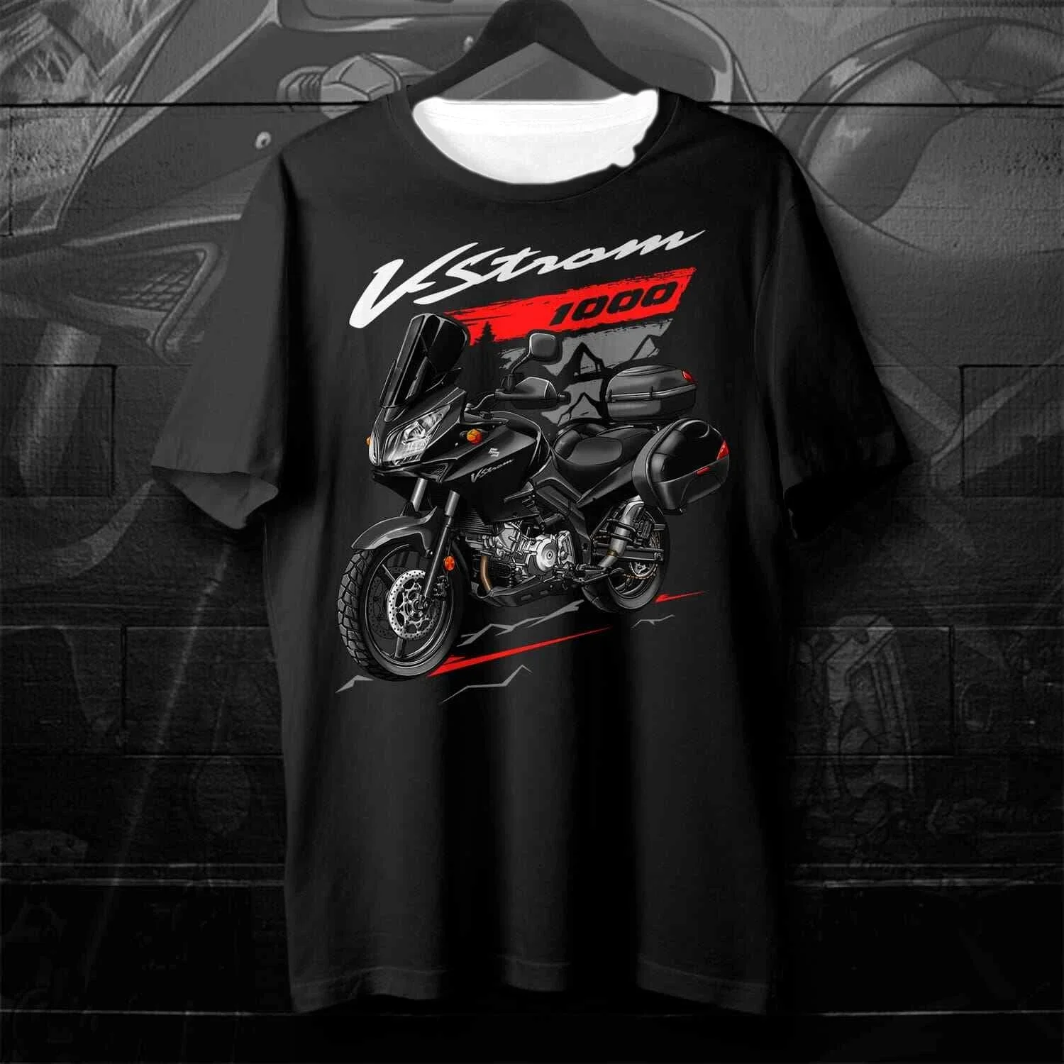 

2025 Summer Round Neck Short Sleeve Men's and Women's Suzuki V Strom 650 2004-2011 Adventure Motorcycle Rider T-shirt