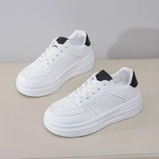 

New versatile student sneakers for women, thick-soled Korean style sports and casual shoes White sneakers sneakers women